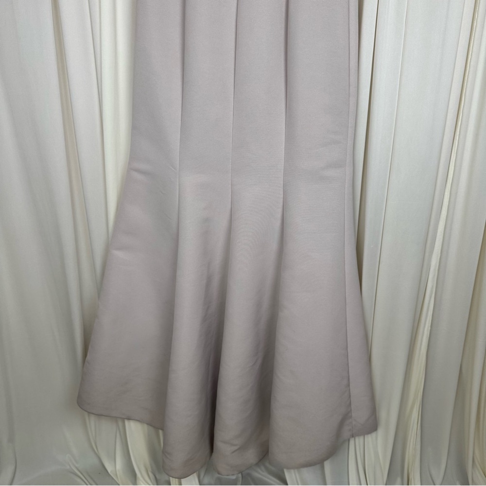 Amsale Sierra GB199 Champagne One-Shoulder Cream Gown Bridesmaid Dress Sz 12 NEW - Picture 16 of 16